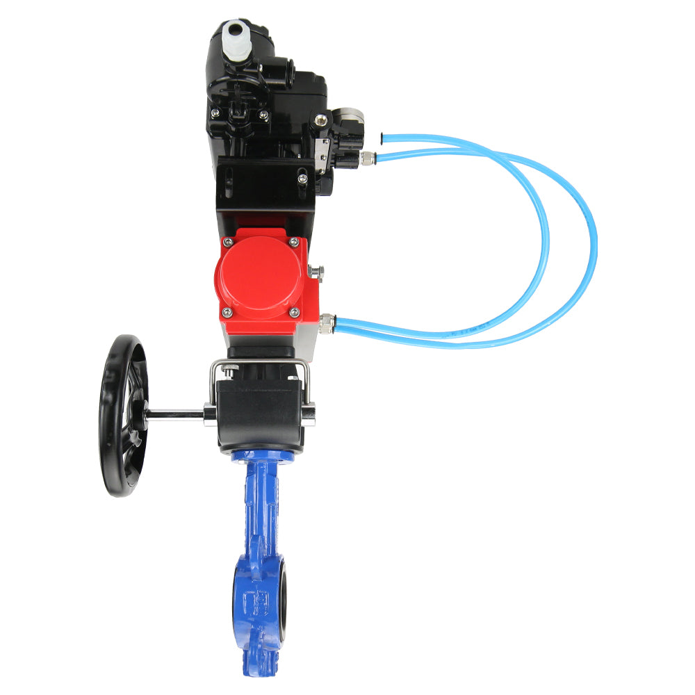 Water Butterfly Valve Elephant g50-g40-epdm-elephant-da-hdm-yt1000rsi, body material - cast iron GGG50, disk material - cast iron GGG40, seal - EPDM, pneumatic actuator operated