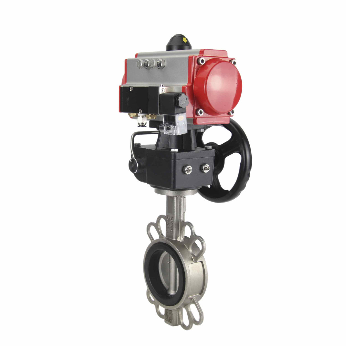 Water Butterfly Valve Elephant 316l-viton-da-4m310-24v-hdm, body material - stainless steel AISI 316L, disk material - stainless steel AISI 316L, seal - VITON, pneumatic actuator operated