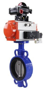 Water Butterfly Valve Elephant ggg50-316l-epdm-elephant-sa-4m310-110/220-apl210n, body material - cast iron GGG50, disk material - stainless steel AISI 316L, seal - EPDM, pneumatic actuator operated