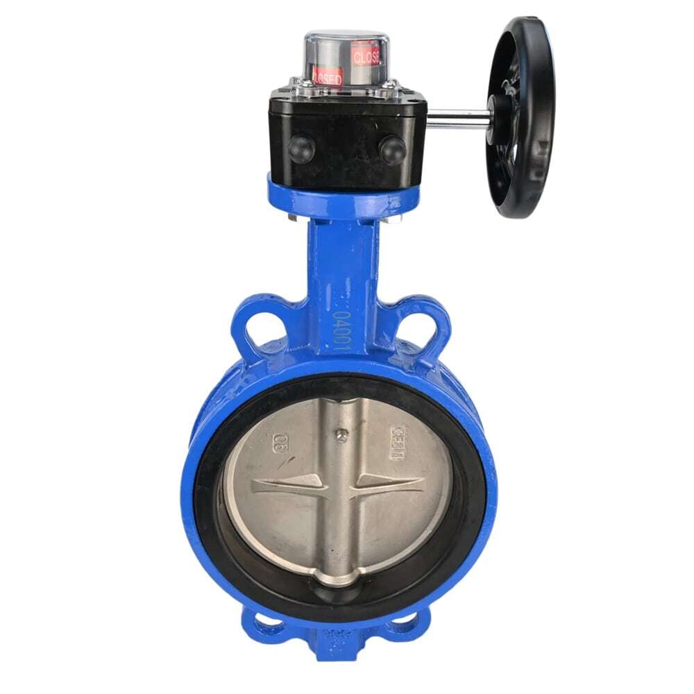 Water butterfly valve Elephant GG25-316L-NBR body material - cast iron GG25, disk material - stainless steel 316L, seal - NBR with gear Elephant HGBF, with position indicator and feedback sensor