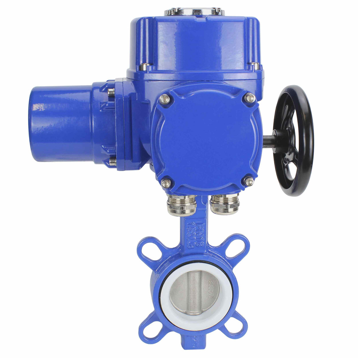 Water Butterfly Valve Elephant WCB-316L-PTFE body material - Carbon steel WCB, disk material - Stainless steel AISI 316L, seal - PTFE with 1/4-turn electric actuator Elephant QT-W (M) 380V