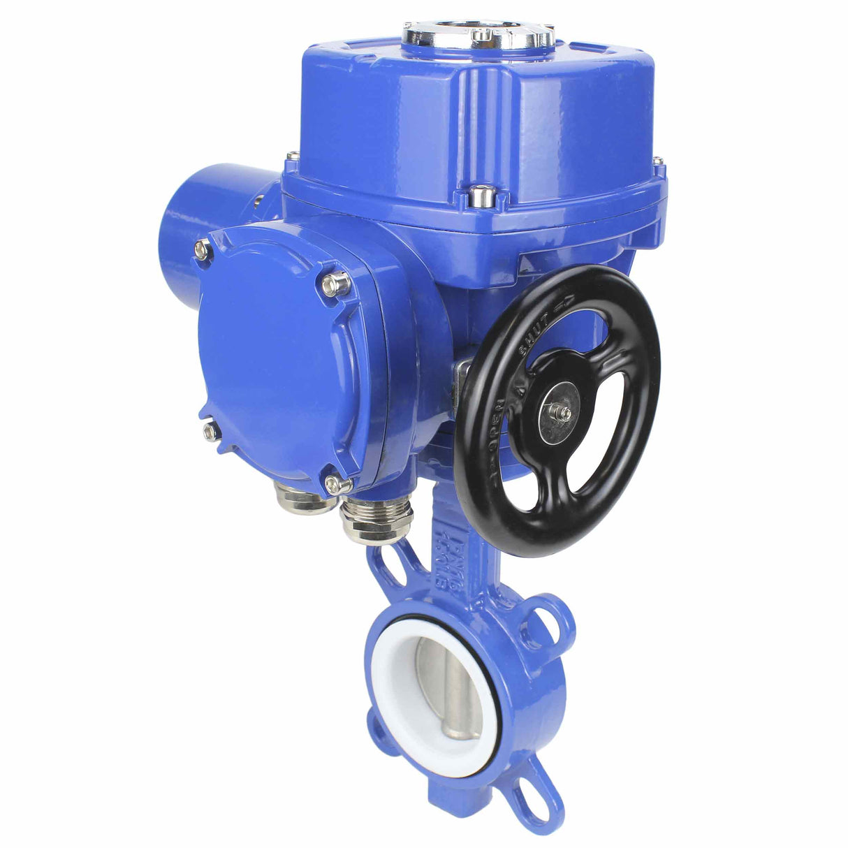 Water Butterfly Valve Elephant WCB-316L-PTFE body material - Carbon steel WCB, disk material - Stainless steel AISI 316L, seal - PTFE with 1/4-turn electric actuator Elephant QT-W (M) 380V