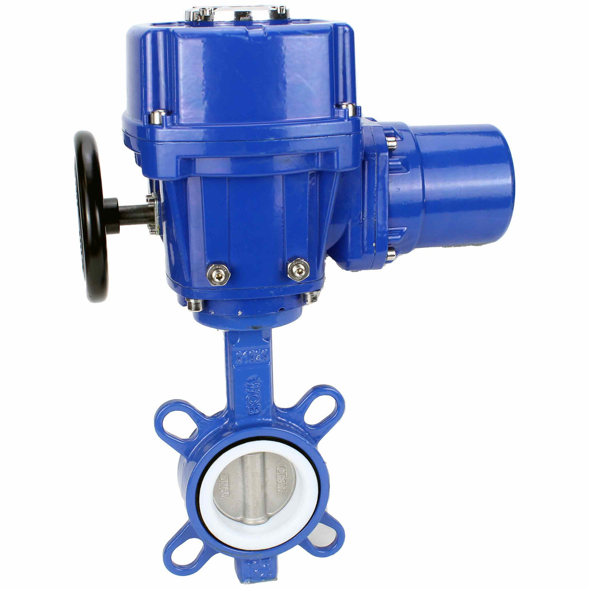 Water Butterfly Valve Elephant WCB-316L-PTFE body material - Carbon steel WCB, disk material - Stainless steel AISI 316L, seal - PTFE with 1/4-turn electric actuator Elephant QT-W (M) 220V