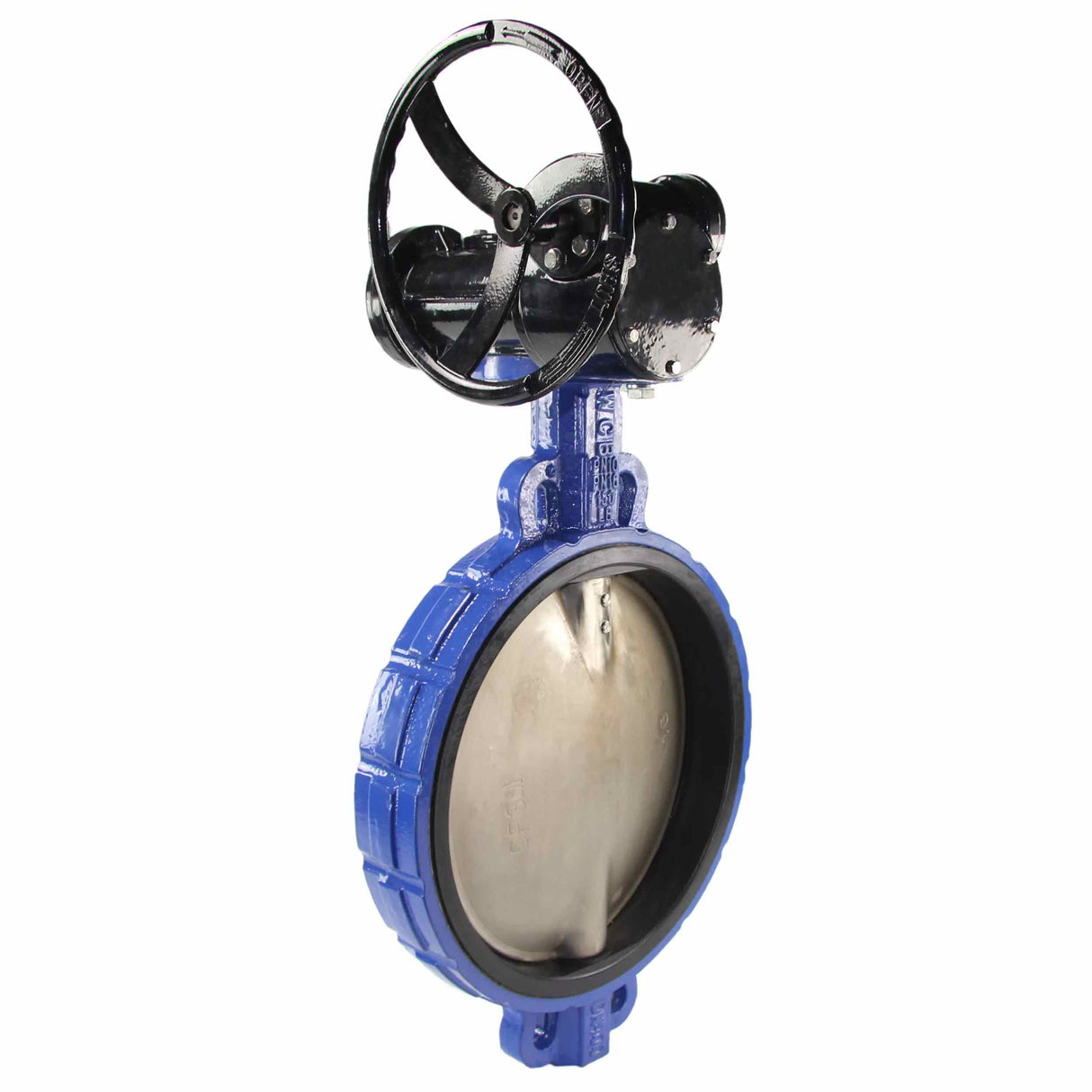 Water Butterfly Valve Elephant WBV3432E-2W-Fb-R PN16, body material - carbon steel WCB, disk material - stainless steel AISI 316L, seal - EPDM, gear operated