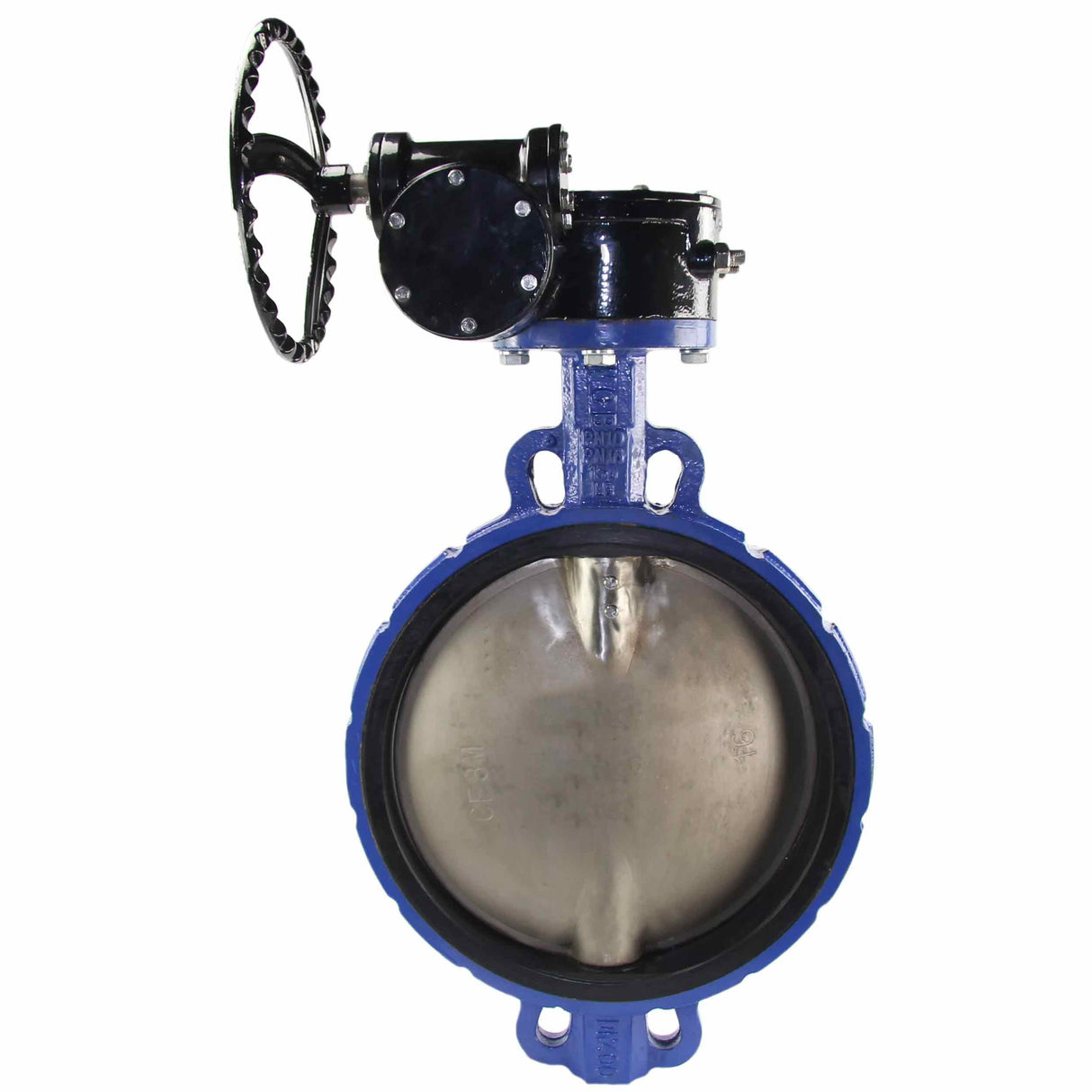 Water Butterfly Valve Elephant WBV3432E-2W-Fb-R PN16, body material - carbon steel WCB, disk material - stainless steel AISI 316L, seal - EPDM, gear operated