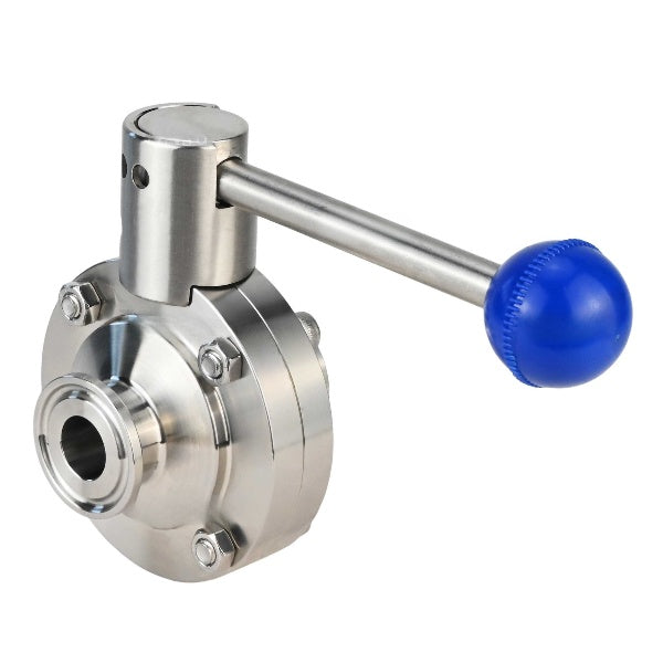 Water Butterfly Valve Elephant WBV3131E-2W-C-H, body material - Stainless steel AISI 304, disk material - Stainless steel AISI 304, seal - EPDM, connection - clamp, handle