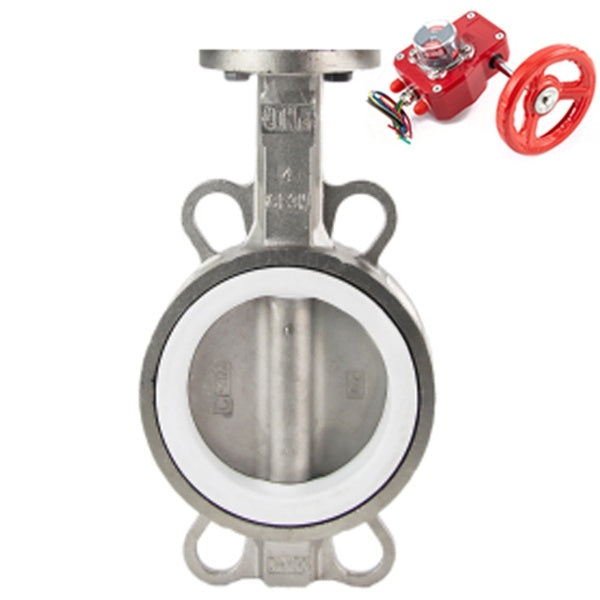 Water Butterfly Valve Elephant WBV3131P-2W-Fb-H, body material - Stainless steel AISI 304, disk material - Stainless steel AISI 304, seal - PTFE, gearbox с HGBF RQN