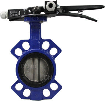 Water Butterfly Valve Elephant WCB-316L-VITON body material - Carbon steel WCB, disk material - Stainless steel aisi 316l, seal - Viton with handle, two limit switches LS-103 250V and a bracket for mounting limit switches