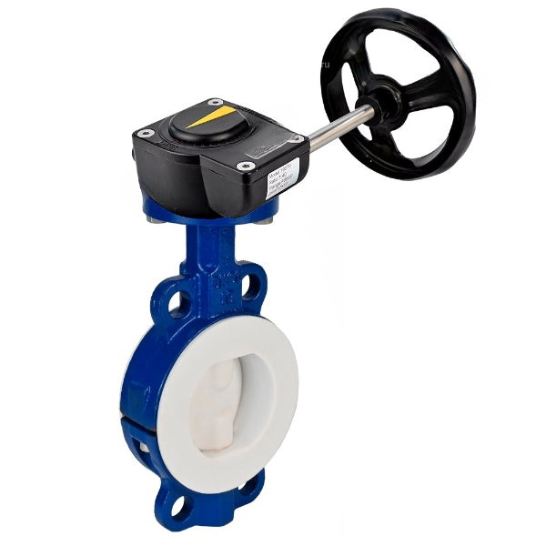 Water Butterfly Valve Elephant WBV3434Pf-2W-Fb-H, body material - Carbon steel, disk material - Carbon steel, seal - PTFE, gearbox HAM RQN