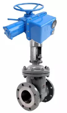 Wedge gate valves 30s941nzh Elephant GVWR3434M-2W-F-OST flanged GAIR, body - carbon steel WCB, seal - metal, with OST flange and round stem, control - electric drive GZ-A.100/24 ​​220 V