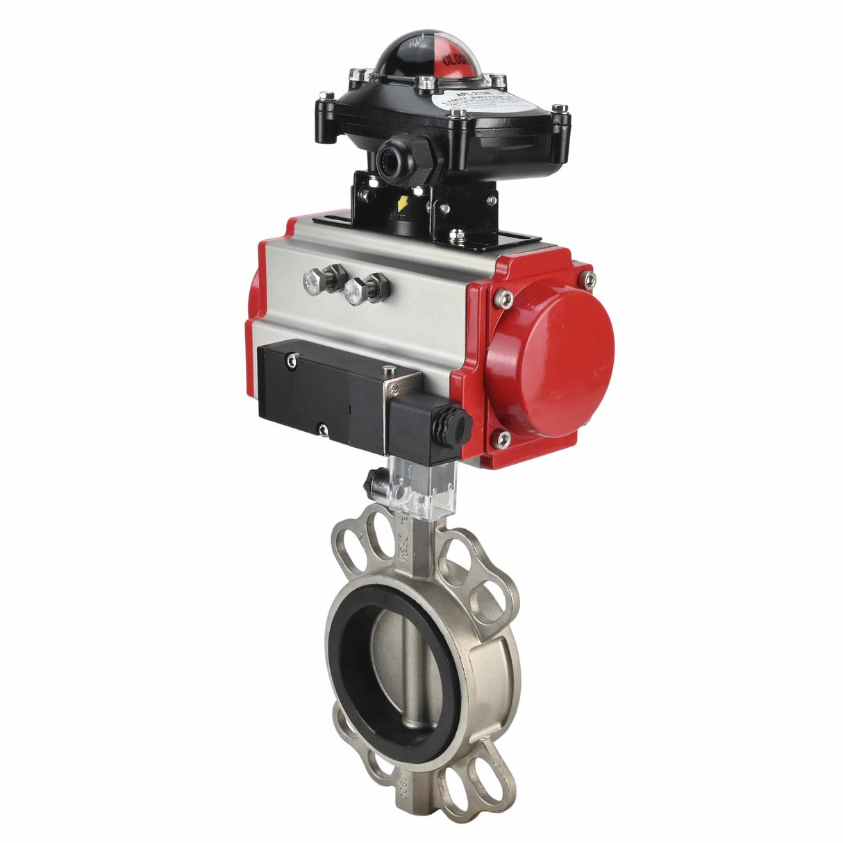 Water Butterfly Valve Elephant 316l-316l-epdm-sa-4m310-110/220-apl210n, body material - stainless steel AISI 316L, disk material - stainless steel AISI 316L, seal - EPDM, pneumatic actuator operated