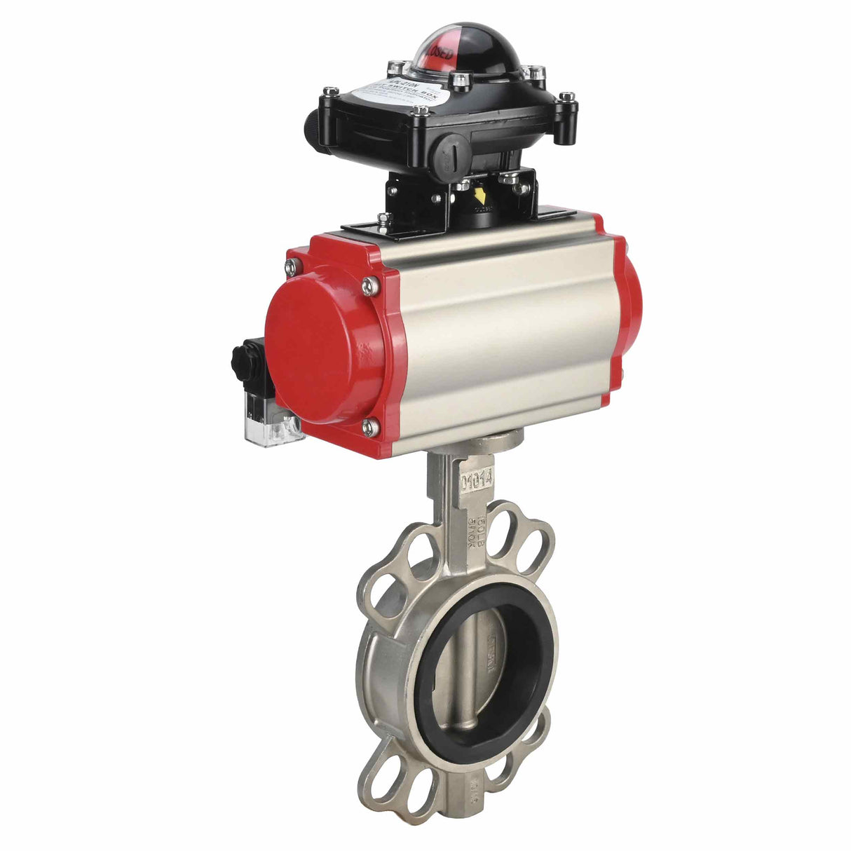Water Butterfly Valve Elephant 316l-316l-epdm-da-4m310-110/220-apl210n, body material - stainless steel AISI 316L, disk material - stainless steel AISI 316L, seal - EPDM, pneumatic actuator operated