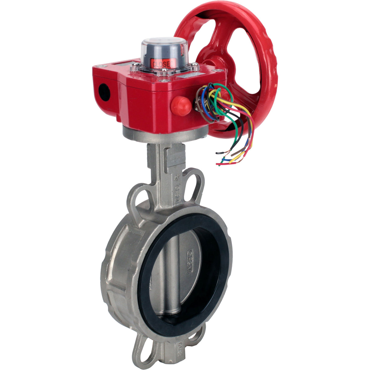 Water Butterfly Valve Elephant WBV3131N-2W-Fb-H, body material - Stainless steel AISI 304, disk material - Stainless steel AISI 304, seal - NBR, gearbox HGBF RQN