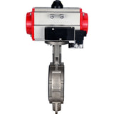 Water Butterfly Valve Elephant 316l-viton-da-4m310-110/220, body material - stainless steel AISI 316L, disk material - stainless steel AISI 316L, seal - VITON, pneumatic actuator operated