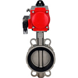 Water Butterfly Valve Elephant 316l-viton-da-4m310-110/220, body material - stainless steel AISI 316L, disk material - stainless steel AISI 316L, seal - VITON, pneumatic actuator operated