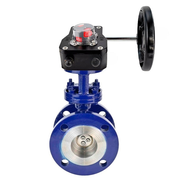 Water Butterfly Valve Elephant WBV3EX-3432M-1W-F-ISO, body material - Carbon steel, disk material - Stainless steel AISI 316, seal - Metal, gearbox HGB RQN