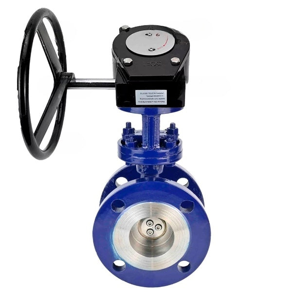 Water Butterfly Valve Elephant WBV3EX-3432M-1W-F-ISO, body material - Carbon steel, disk material - Stainless steel AISI 316, seal - Metal, gearbox RDN RQN