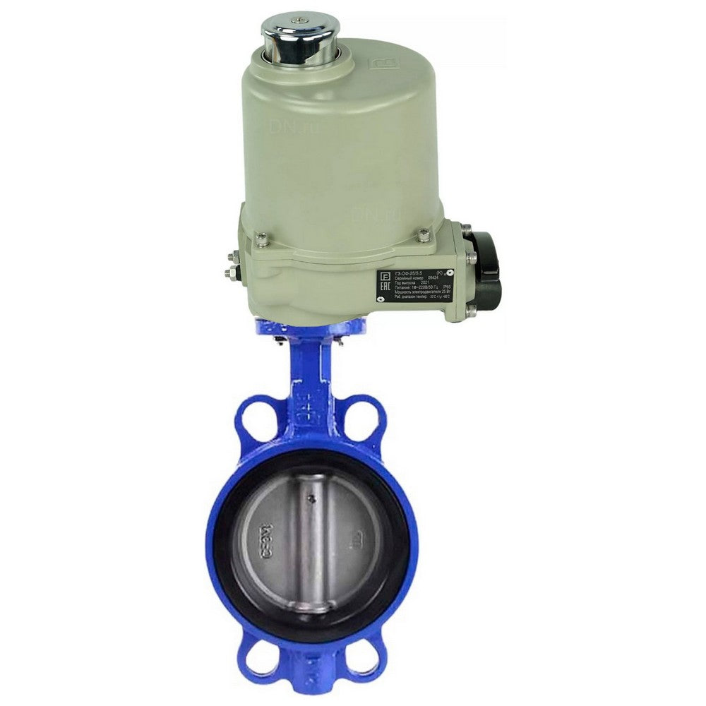 Water Butterfly Valve Elephant WBV1631N-2W-Fb-H, body material - cast iron QT450, disk material - Stainless steel AISI 304, seal - NBR, electric actuator GZ-OF(K) 24V