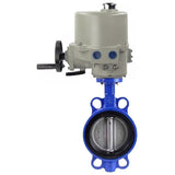 Water Butterfly Valve Elephant WBV1632E-2W-Fb-H, body material - cast iron QT450, disk material - stainless steel AISI 316L, seal - EPDM, electric actuator GZ-OF 380V