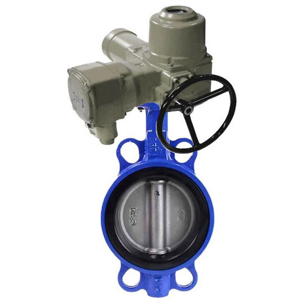 Water Butterfly Valve Elephant WBV1616N-2W-Fb-H, body material - cast iron QT450, disk material - cast iron QT450, seal - NBR, electric actuator GZ-OF 380V