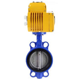 Water Butterfly Valve Elephant WBV1632E-2W-Fb-H, body material - cast iron QT450, disk material - stainless steel AISI 316L, seal - EPDM, electric actuator QT-N-хEM-O1 220V