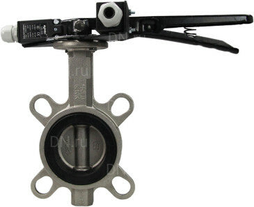 Water butterfly valve Elephant 316L-316L-NBR body material - stainless steel AISI 316L, disk material - stainless steel AISI 316L, seal - NBR with handle, with two limit switches LS-103 250V and a bracket for mounting limit switches