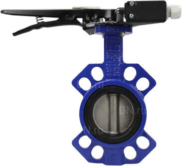 Water Butterfly Valve Elephant WCB-316L-VITON body material - Carbon steel WCB, disk material - Stainless steel aisi 316l, seal - Viton with handle, two limit switches LS-103 250V and a bracket for mounting limit switches