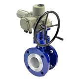 Water Butterfly Valve Elephant WBV3EX-3431M-1W-F-ISO, body material - Carbon steel, disk material - Stainless steel AISI 304, seal - Metal, electric actuator GZ-OF 220V