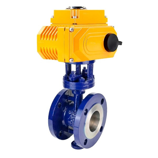 Water Butterfly Valve Elephant WBV3EX-3431M-1W-F-ISO, body material - Carbon steel, disk material - Stainless steel AISI 304, seal - Metal, electric actuator QT-N-хEM-B1 220V