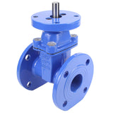 Wedge gate valve Elephant GVWN1414E-2W-F with ISO flange, body material - cast iron GGG50, wedge material - cast iron + EPDM, seal - EPDM, stem only, color - blue