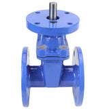 Wedge gate valve Elephant GVWN1414E-2W-F with ISO flange, body material - cast iron GGG50, wedge material - cast iron + EPDM, seal - EPDM, stem only, color - blue