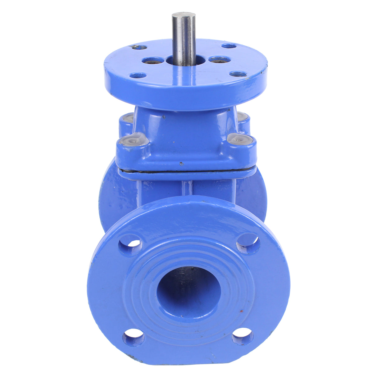 Wedge gate valve Elephant GVWN1414E-2W-F with ISO flange, body material - cast iron GGG50, wedge material - cast iron + EPDM, seal - EPDM, stem only, color - blue