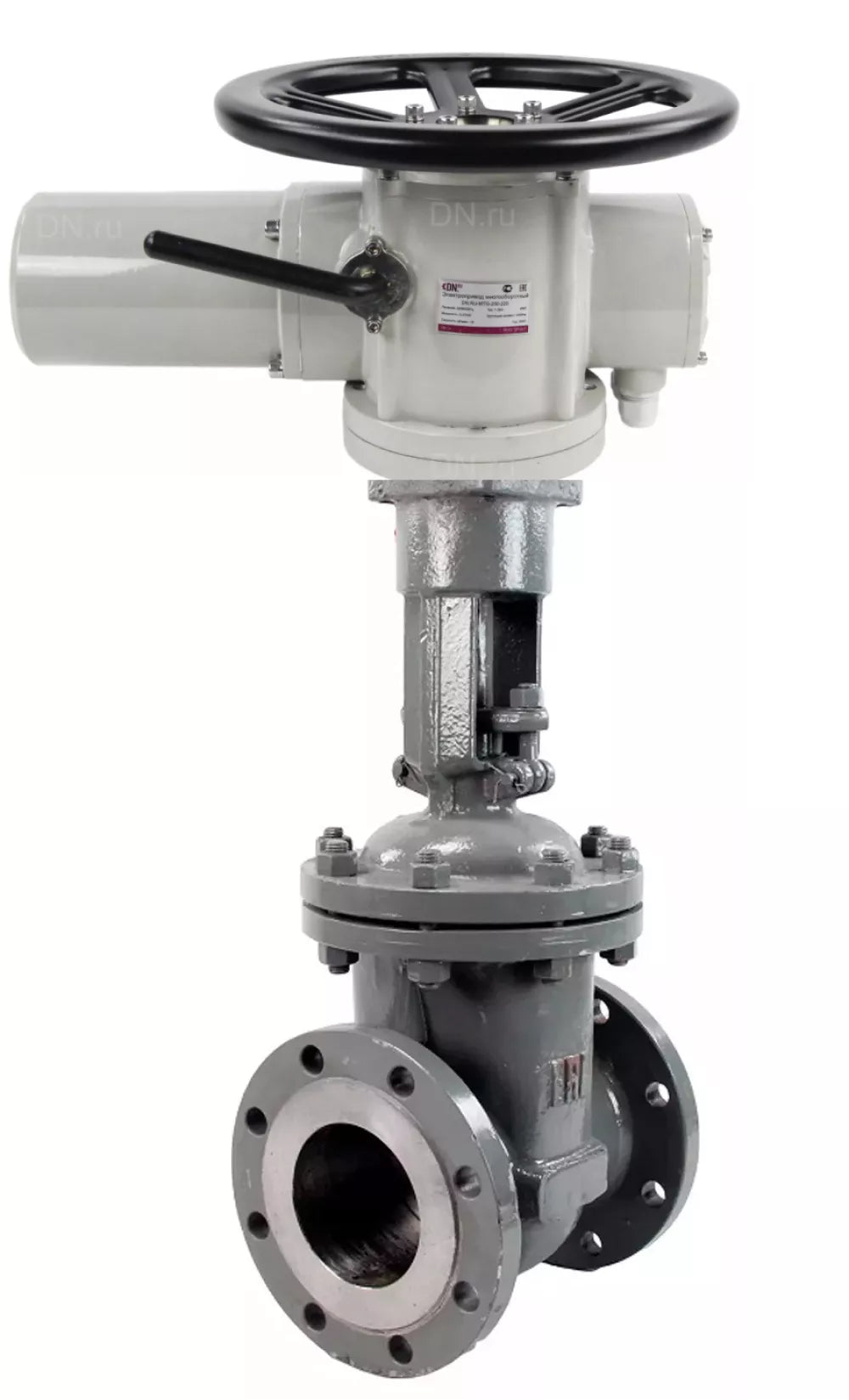 Wedge gate valves 30s964nzh Elephant GVWR3434M-2W-F-OST flanged GAIR, body - carbon steel WCB, seal - metal, with OST flange and round stem, control - electric actuator Elephant MT-N-EM-02-220- U1 220 V