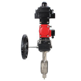 Water butterfly valve Elephant 316L-316L-VITON body material - stainless steel aisi 316l, disk material - stainless steel AISI 316L, seal - Viton with pneumatic actuator Elephant DA, pneumatic distributor 4M310-08 24V, limit switch block APL-410N EX