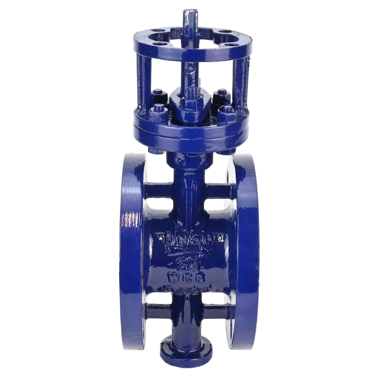 Water Butterfly Valve Elephant WBV3EX-3432M-1W-F-ISO, body material - carbon steel, disk material - stainless steel AISI 316, seal - metal, stem only