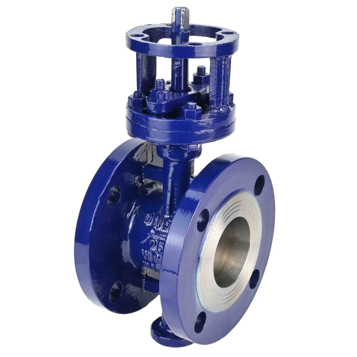 Water Butterfly Valve Elephant WBV3EX-3431M-1W-F-ISO, body material - carbon steel, disk material - stainless steel AISI 304, seal - metal, stem only