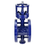Water Butterfly Valve Elephant WBV3EX-3431M-1W-F-ISO, body material - carbon steel, disk material - stainless steel AISI 304, seal - metal, stem only