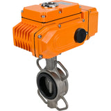 Water Butterfly Valve Elephant 316L-316L-NBR body material - stainless steel aisi 316l, disk material - stainless steel aisi 316l, seal - NBR with electric actuator Elephant 220V, feedback sensor and input control signal 0-10V