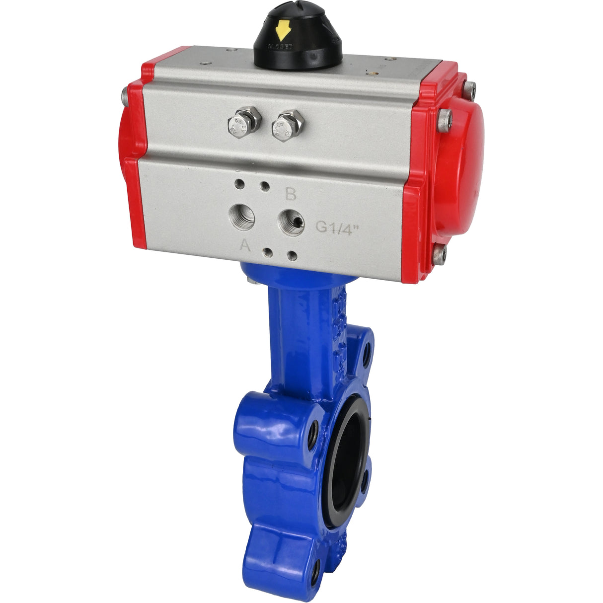 Water Butterfly Valve Elephant WBV1631E-2W-Fb-H, body material - cast iron QT450, disk material - stainless steel AISI 304, seal - EPDM, with pneumatic actuator double action PA-DA