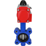 Water Butterfly Valve Elephant WBV1631E-2W-Fb-H, body material - cast iron QT450, disk material - stainless steel AISI 304, seal - EPDM, with pneumatic actuator double action PA-DA