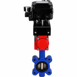 Water Butterfly Valve Elephant WBV1631N-2W-Fb-H, body material - cast iron QT450, disk material - Stainless steel AISI 304, seal - NBR, pneumatic actuator PA-SA with return springs, positioner YT-1000RSN without feedback