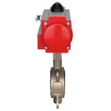 Water Butterfly Valve Elephant WBV3131P-2W-Fb-H, body material - Stainless steel AISI 304, disk material - Stainless steel AISI 304, seal - PTFE, pneumatic actuator PA-DA double action