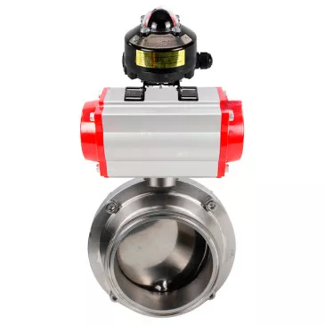 Butterfly valves Elephant WBV3131S-2W-W-H food grade stainless steel 304, seal - Silicon, with pneumatic actuator Elephant PA-SA-XXX and BKV Elephant APL-510N EX