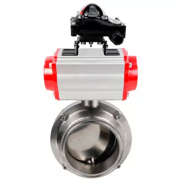 Butterfly valves Elephant WBV3131S-2W-W-H food grade stainless steel 304, seal - Silicon, with pneumatic actuator Elephant PA-DA-XXX and BKV Elephant APL-210N