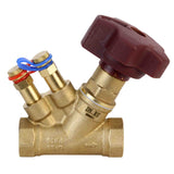 Static balancing valve Elephant VB0000P-T 25 bar brass, Threaded NPT/BSP connection with nipples