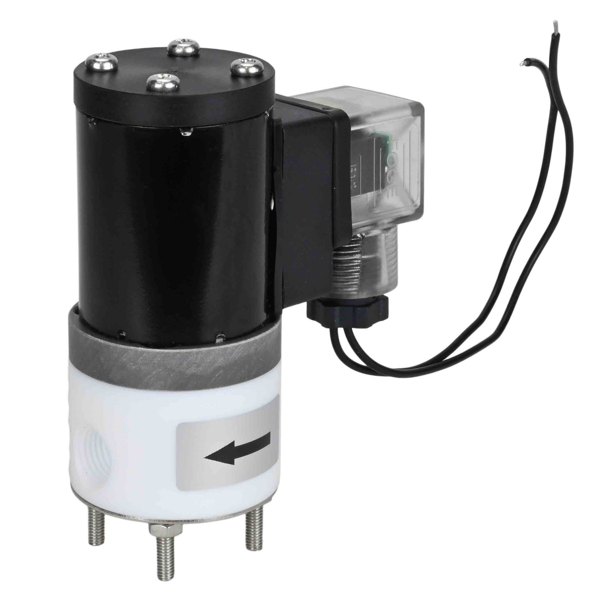 Two way normally closed direct acting electric solenoid valve Elephant DHF11 normally closed PTFE VITON G 24V, body material - PTFE, seal - Viton