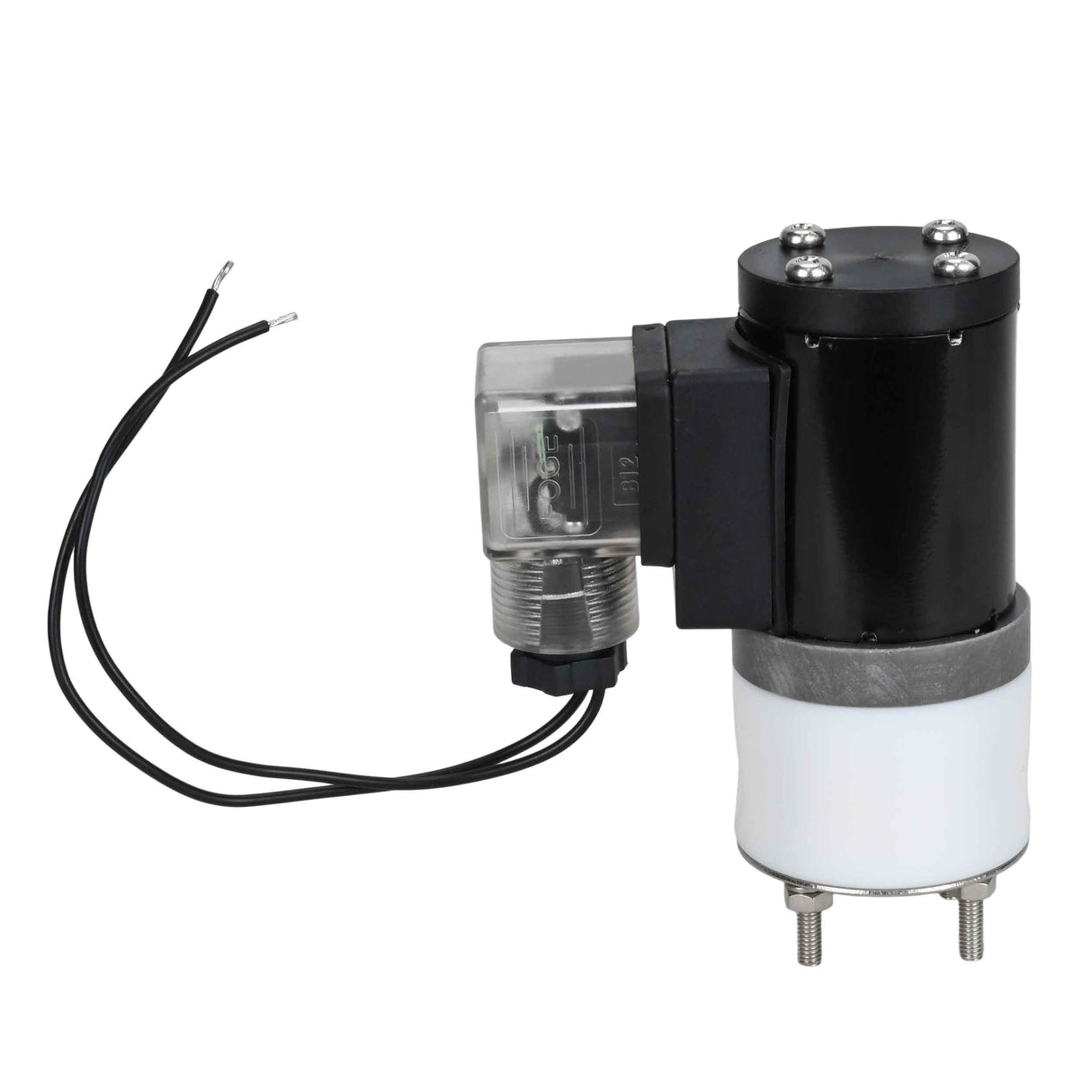Two way normally closed direct acting electric solenoid valve Elephant DHF11 normally closed PTFE VITON G 24V, body material - PTFE, seal - Viton