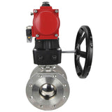 Stainless steel ball valve Elephant kchmfp-elephant-sa-hdm-4m310-24v, body material - stainless steel AISI 316, ball material - stainless steel AISI 316, seal - PTFE, pneumatic actuator operated