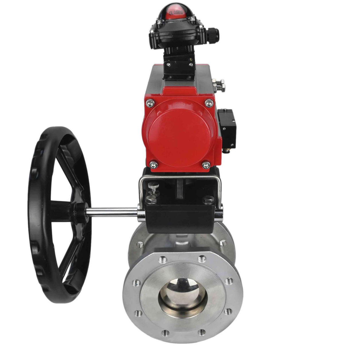 Stainless steel ball valve Elephant kchmfp-elephant-sa-hdm-4m310-110/220v-apl-210n, body material - stainless steel AISI 316, ball material - stainless steel AISI 316, seal - PTFE, pneumatic actuator operated