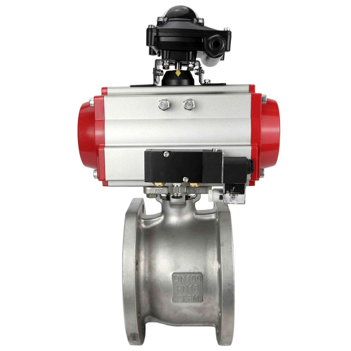 Stainless steel ball valve Elephant kchmfp-elephant-sa-4m310-110/220v-apl-210n, body material - stainless steel AISI 316, ball material - stainless steel AISI 316, seal - PTFE, pneumatic actuator operated